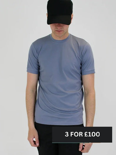 White Threads Plain Lightweight Premium T-Shirt - Slate